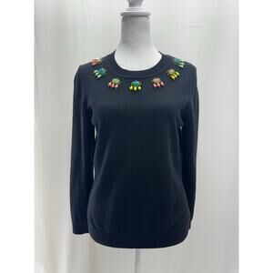 Diane von Furstenberg Black sweater top L